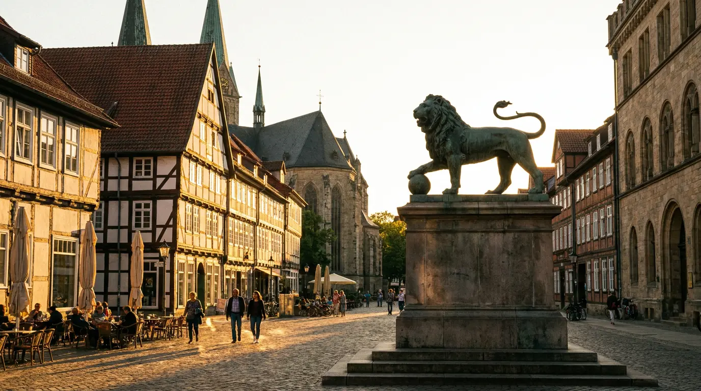Silberankauf in Braunschweig – Innenstadt mit Burgplatz und Löwe