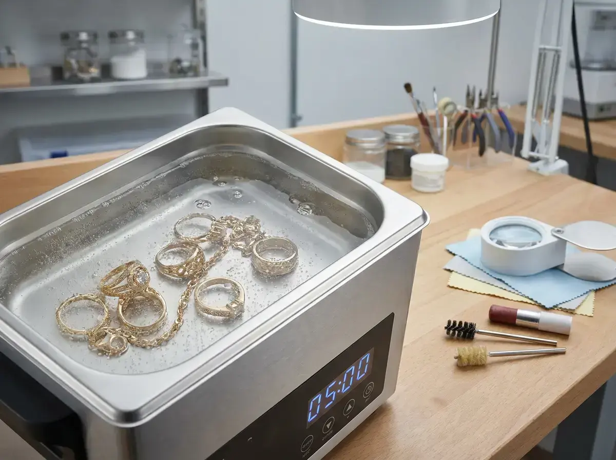 Goldschmuck professionell reinigen im Ultraschallbad in Braunschweig